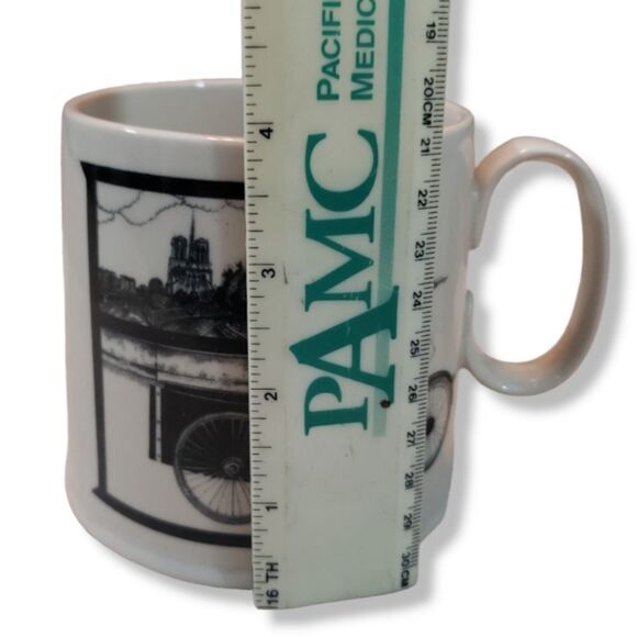 Anthropologie Mug Monogram B Bicycle Drawing By Florence Balducci Cyclist Biking - Picture 4 of 5